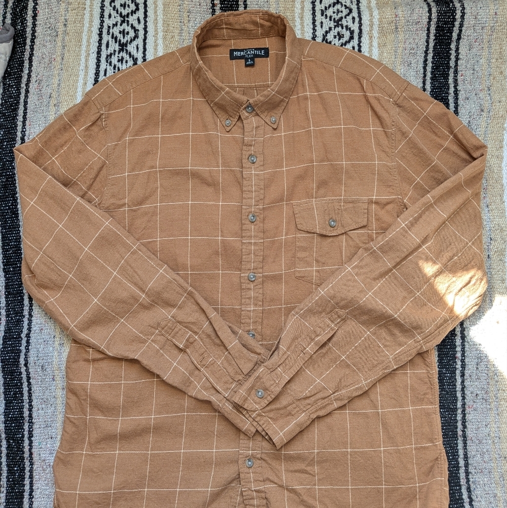 J. Crew Factory / Mercantile Lightweight Brushed Flannel Shirt | EUC | Large